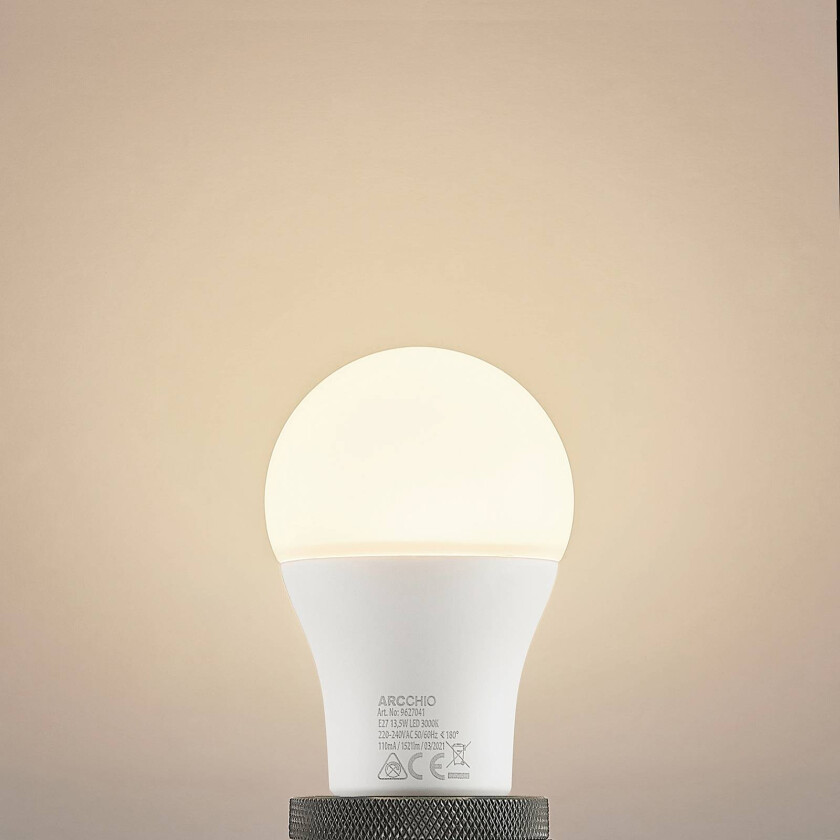LED-pære E27 A60 13,5W 3 000 K opal