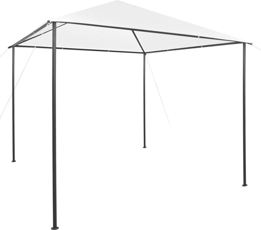 Paviljong 3x3x2,9 m hvit 180 g/m²
