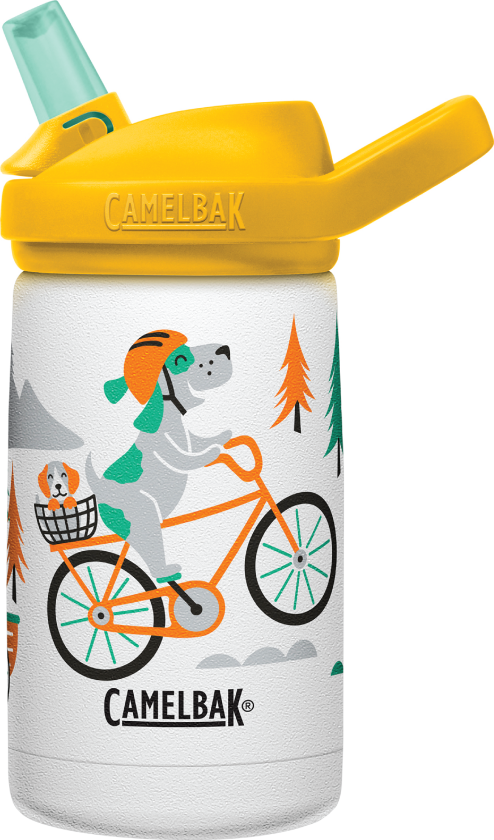 Camelbak Eddy+ Kids Insulated Drikkeflaske, Biking Dogs, 0,35 L