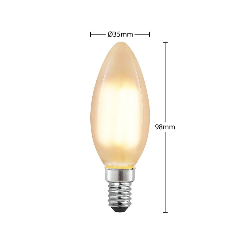 LED-pære E14 4 W 2 700 K stearin, dimbar matt
