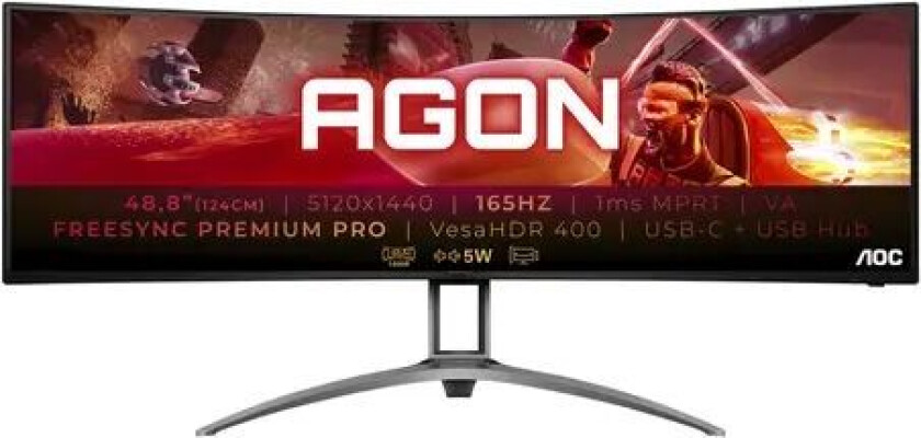 Aoc Agon Gaming Ag493ucx2 49" 5120 X 1440 32:9 Va 165hz