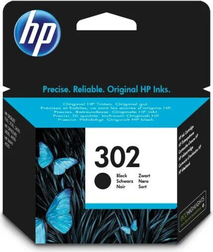 Hp Blekk Svart No.302 - Dj 1110