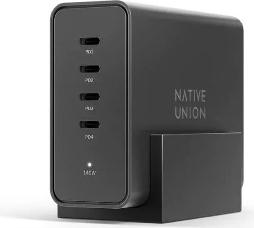 140W GaN Pro USB-C Multilader - Svart