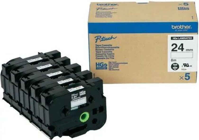 Tape 24mm Hge-m951v5 Svart/s�lv 5-pack