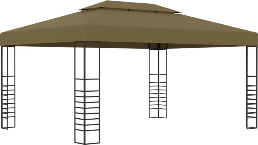 Paviljong 3x4 m gråbrun 180 g/m²