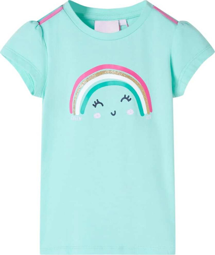 T-skjorte for barn lysemynte 104