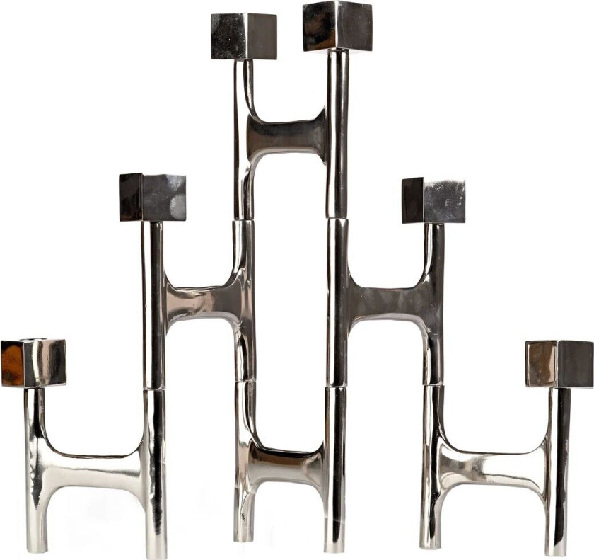 Square Folding lysestake 55 x 40 cm Sølv