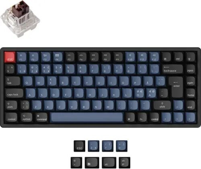 K2 Pro Qmk/via K Pro Brown Kablet, Trådløs Nordisk Tastatur