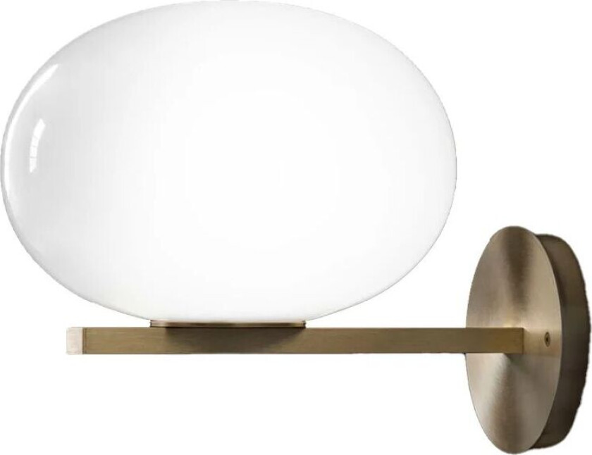 Alba 176 vegglampe opal, messing