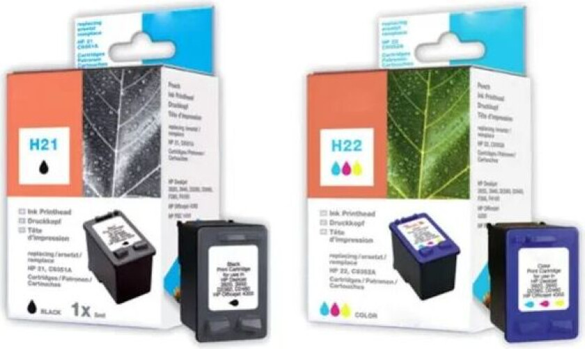 Bilde av Blekkpatron tilsvarer HP 21XL og HP 22XL 2-pk.