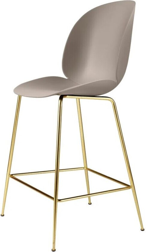 Beetle barstol lav new beige, messingstativ