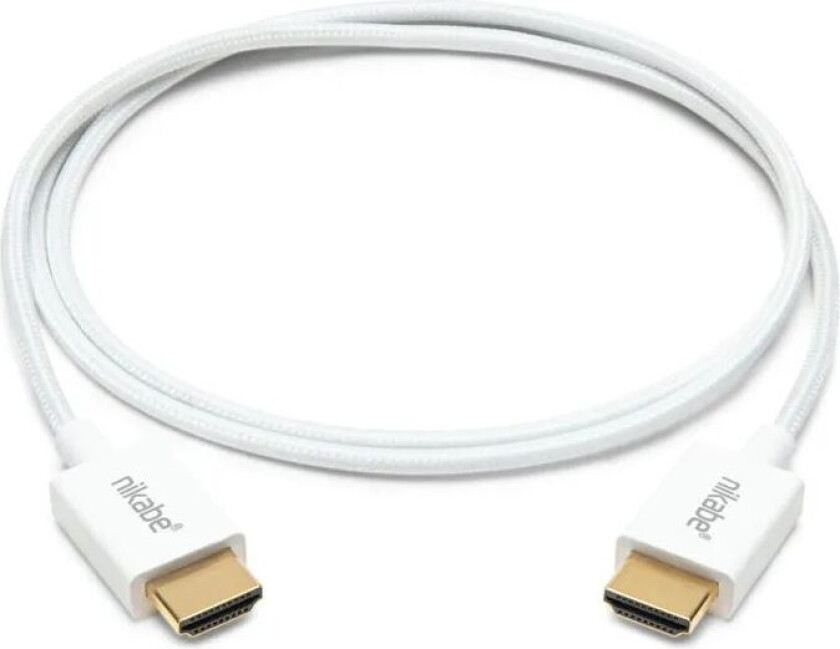 Ultra Slim HDMI-kabel med 8K-støtte - Hvit 1 m