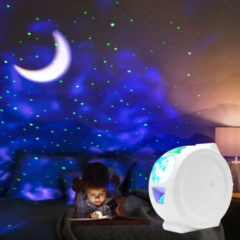 Nattlys med stjernehimmel