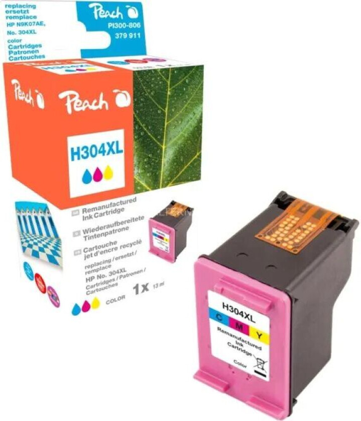 Blekkpatron tilsvarer HP 304XL - Farge