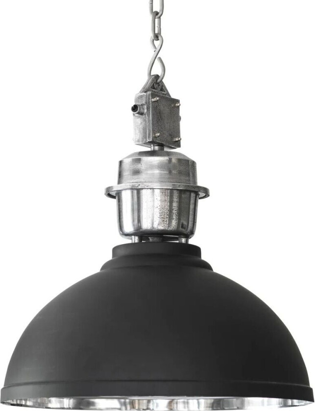 Manchester taklampe Ø35 cm Svart-sølv