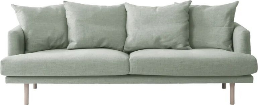 Sjövik sofa 3-seter Bern 0345 green, hvitoljede eikeben