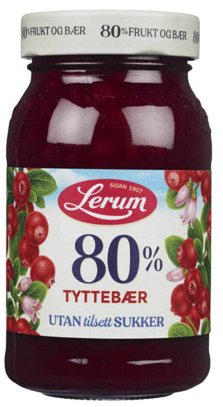 Tyttebærsyltetøy u/Sukker 330g