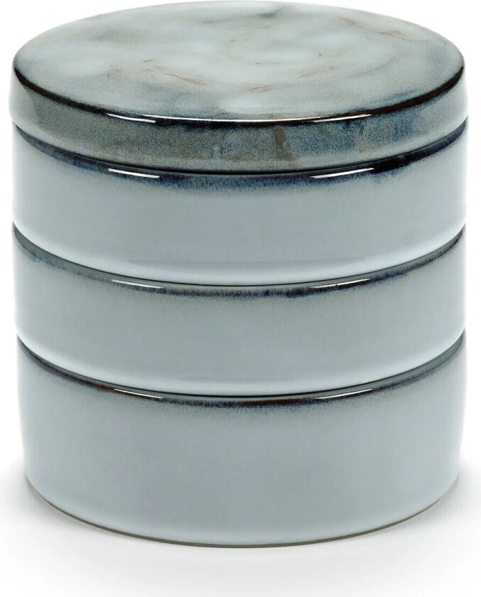 Pure skål 3 deler, kan stables, Ø14 cm Blue