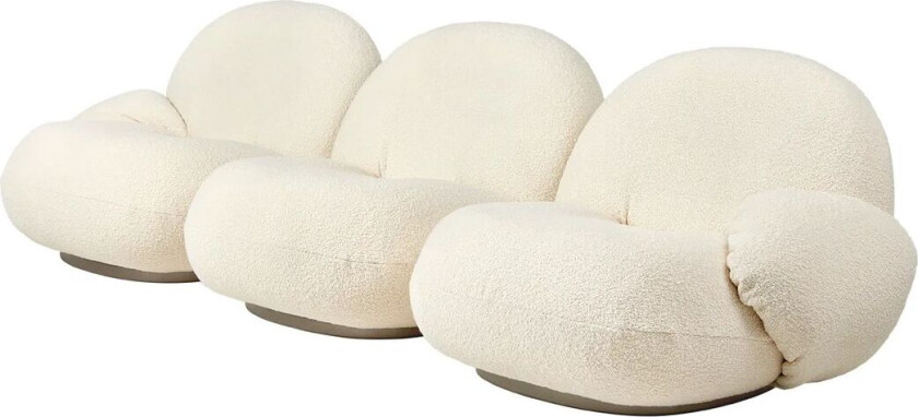 Pacha 3-seters sofa med armlene Karakorum 001-pearl gold