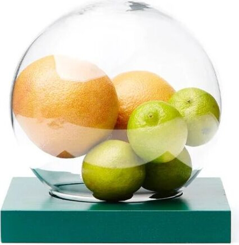 Space dekorasjon eik grønnbeiset, glass