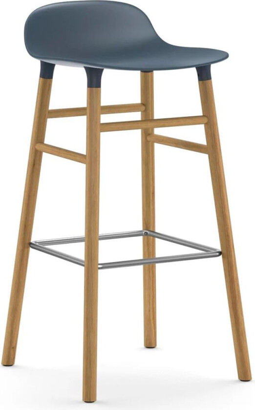 Form Chair barstol eikben blå
