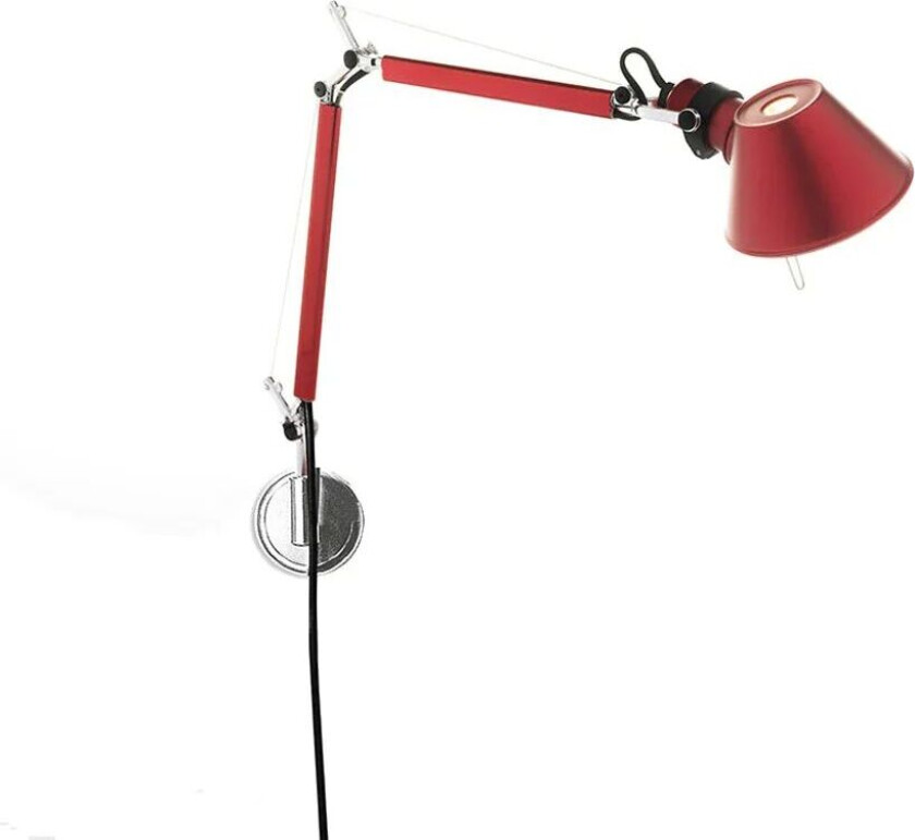 Tolomeo Micro vegglampe anodized red