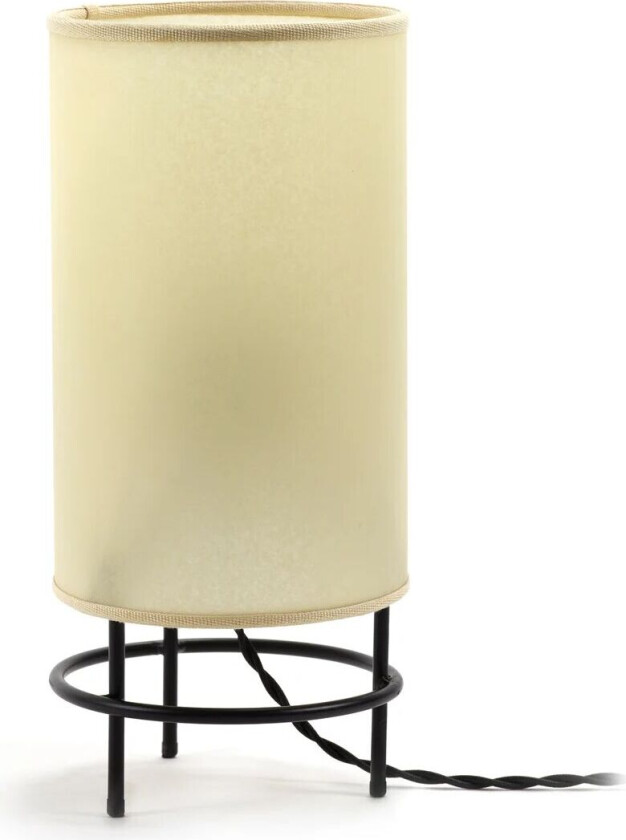 Cylinder bordlampe Ø13 cm Beige