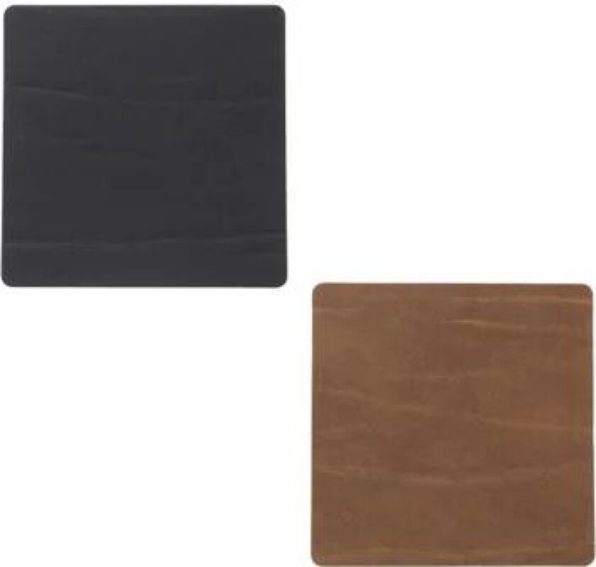 Lind DNA Buffalo glassunderlag vendbar square 1 stk. svart-natur