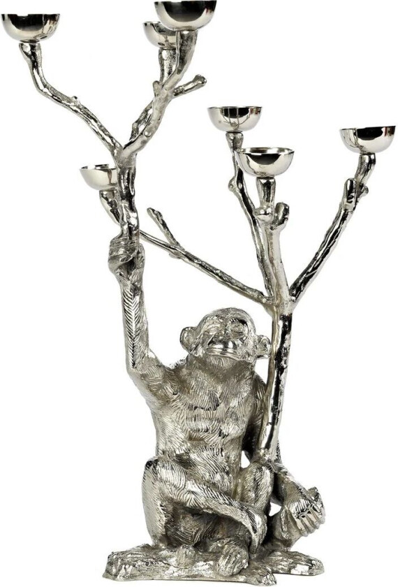 Monkey lysestake 40 cm Sølv