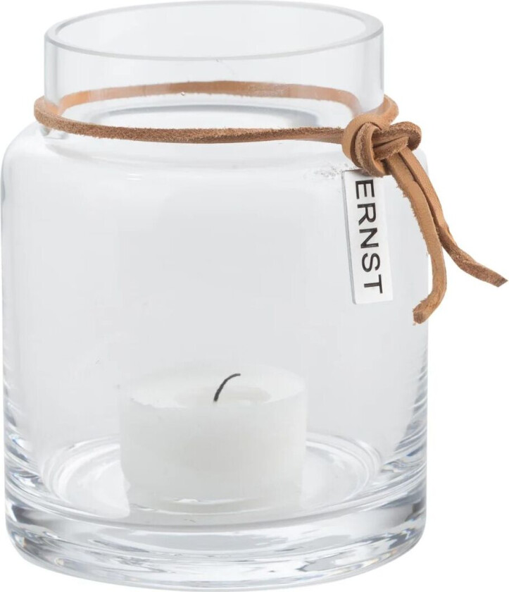 Telysholder H10cm Ø6,5cm Klar