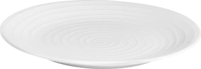 Blond middagstallerken 28 cm stripe hvit