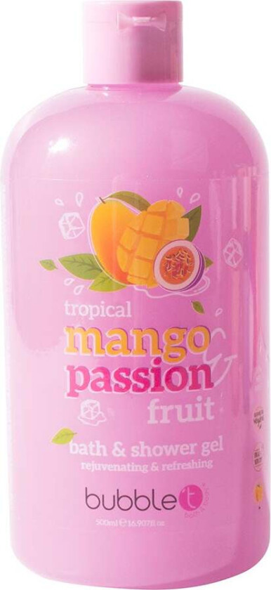 Mango & Passion Fruit Smoothie Bath & Shower Gel, 500 ml Bad- & Dusjkrem