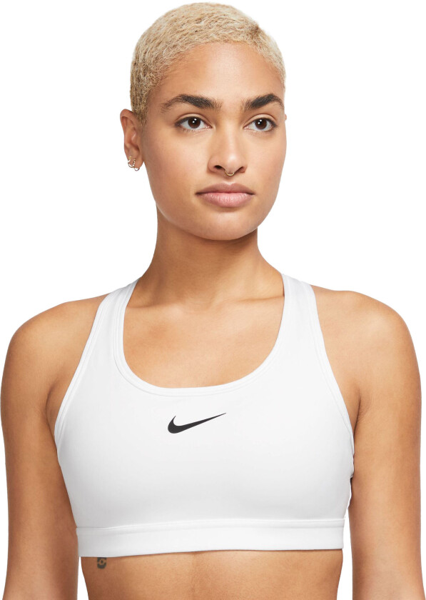 Swoosh Medium Sports Bra, sports-BH, dame White/stone Mauve/bl