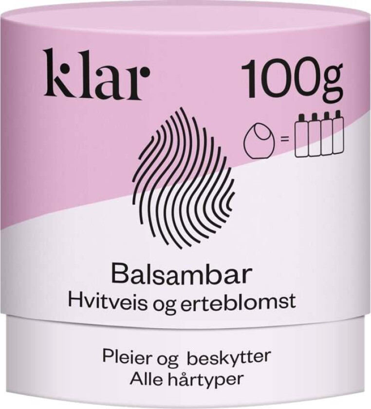 Klar Balsambar Hvitveis & Erteblomst 90g