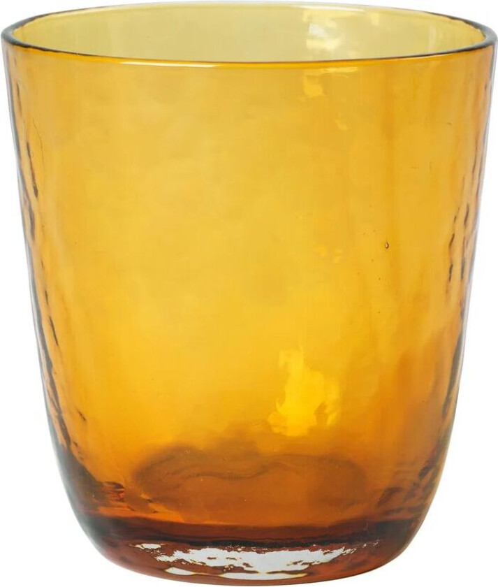 Hammered vannglass 33,5 cl Amber