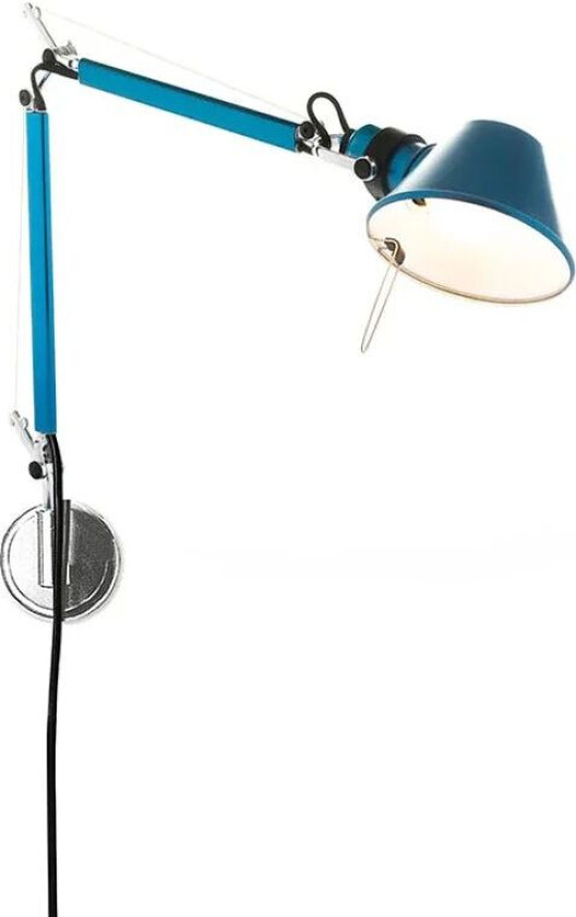 Tolomeo Micro vegglampe anodized blue