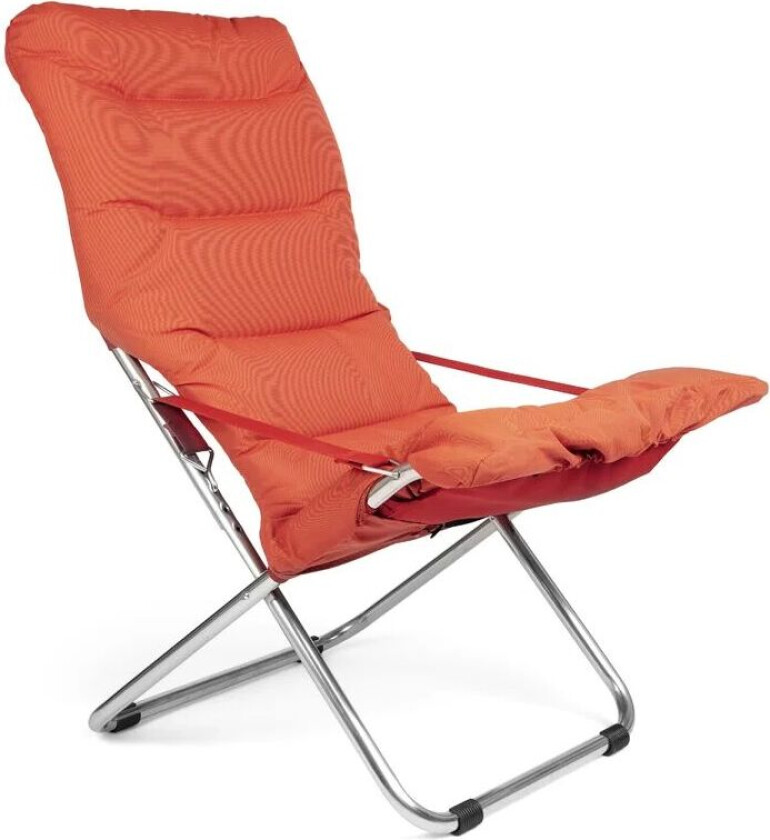 Fiesta Soft solstol Stoff oransje-aluminiumsstativ