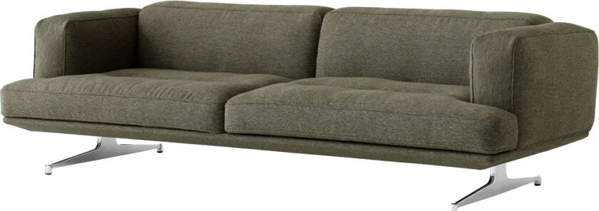 &Tradition Inland AV23 3-seters sofa Clay 0014-polished aluminium