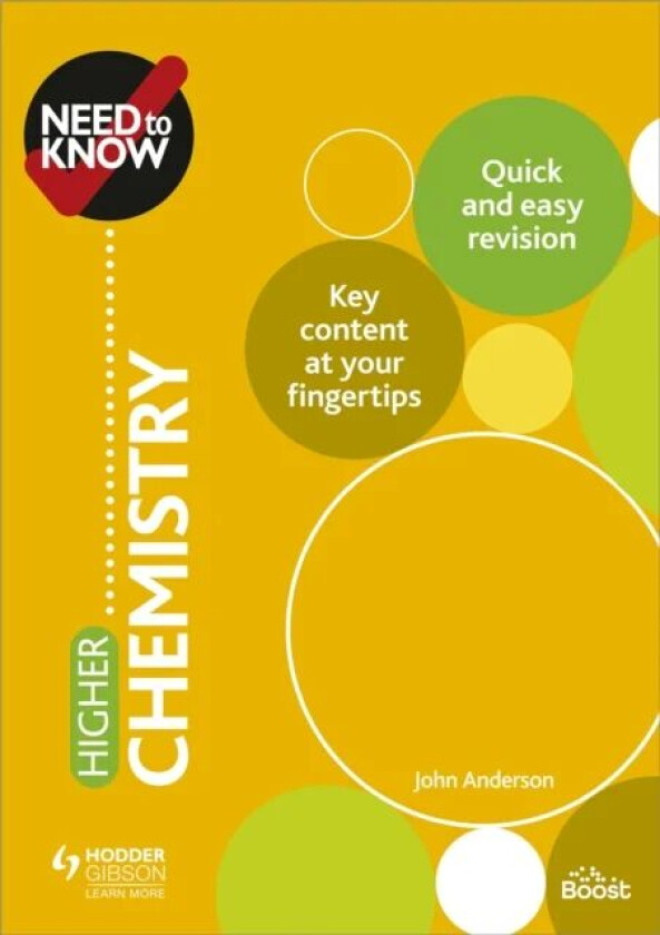 Need to Know: Higher Chemistry av John Anderson