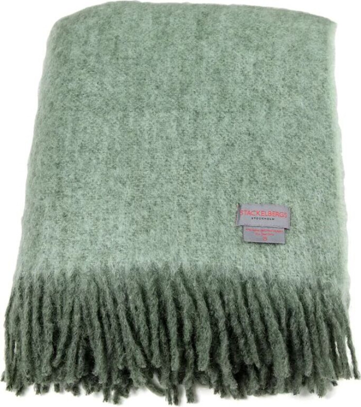 Bilde av Mohair pledd Moss & green melange