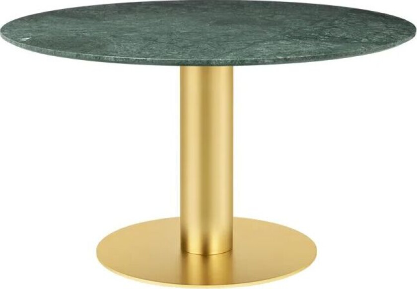 2.0 spisebord marble green, Ø 130, messingstativ