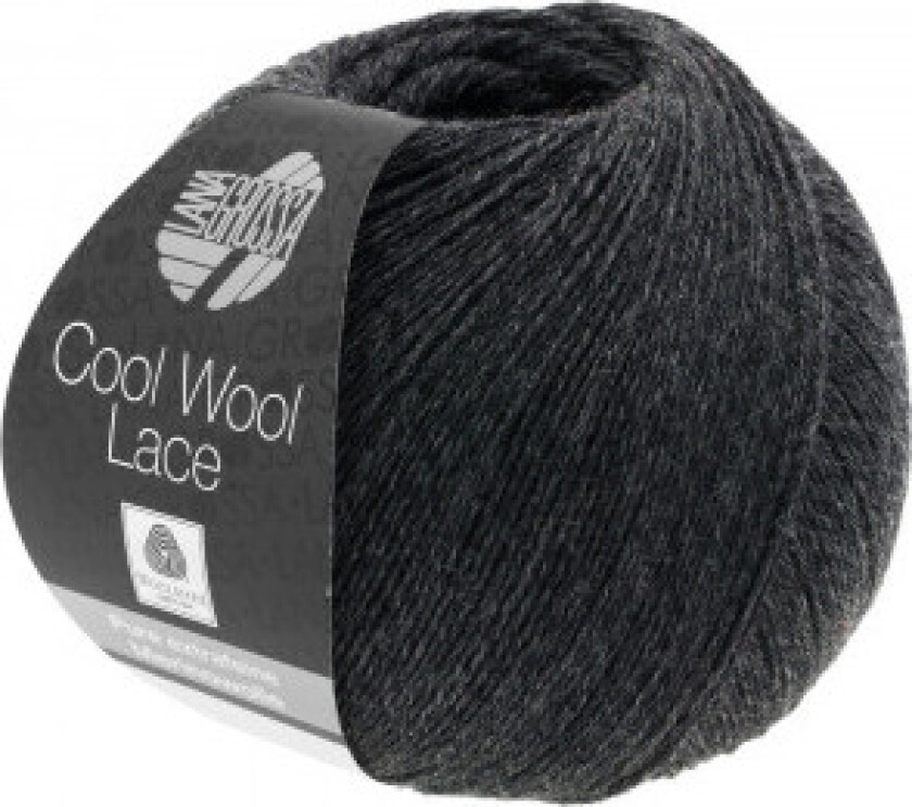 Cool Wool Lace Garn 25 Antrasittgrå