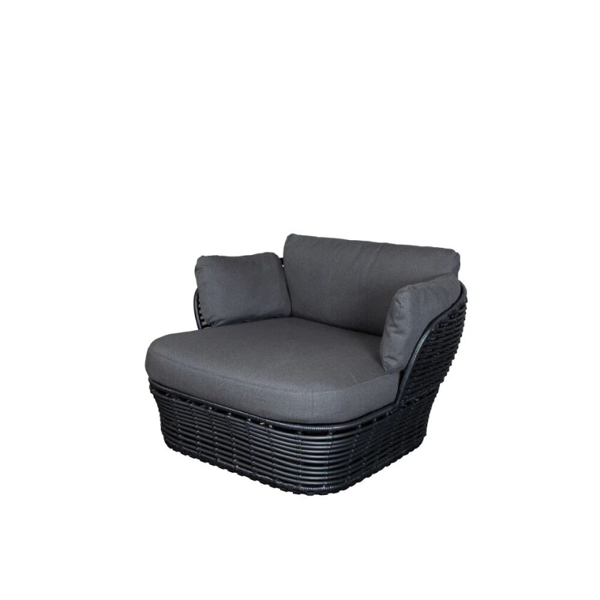 Basket Lounge lenestol Graphite grey, inkl. gråe puter