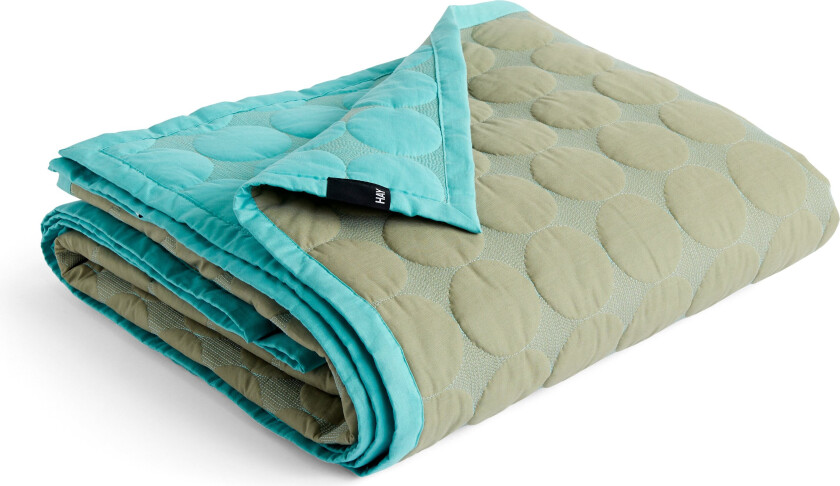 Mega Dot sengeteppe 195x245 cm Olive green