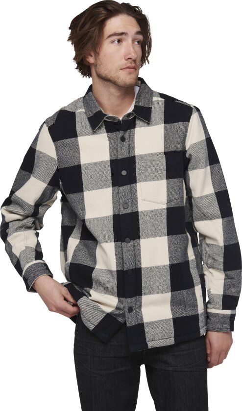 Men's Project Lined Flannel XL, Black-Off White Plaid