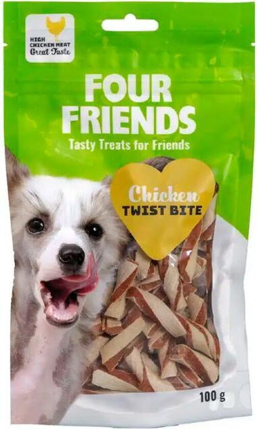 Chicken Twist Bite Godbiter til hund 100 g