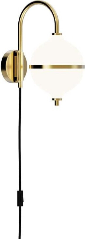 - Eternal Moonlight Vegglampe Small Coated Brass/Opal/Black
