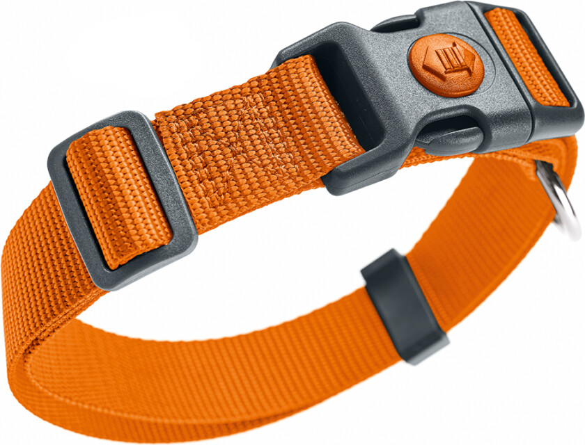 HUNTER Halsbånd London, orange - Vario Plus Str L: 34-56 cm Halsomfang, B 20 mm