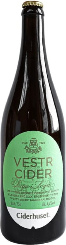 Vestr Cider Eple 0,75l flaske