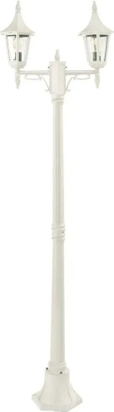 - Rimini/Milano 2 Utendørs Parkstolpe t/Betongforankring Hvit